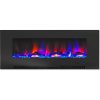 Cambridge 50" Wall-Mount Electric Fireplace Heater with Multi-Color LED Flames and Driftwood Log Display 16