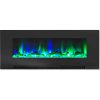Cambridge 50" Wall-Mount Electric Fireplace Heater with Multi-Color LED Flames and Driftwood Log Display 17