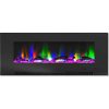 Cambridge 50" Wall-Mount Electric Fireplace Heater with Multi-Color LED Flames and Driftwood Log Display 20