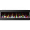 Cambridge 60 In. Recessed Wall Mounted Electric Fireplace with Crystal and LED Color Changing Display