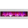 Cambridge 60 In. Recessed Wall Mounted Electric Fireplace with Logs and LED Color Changing Display