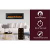 Cambridge 60" Wall-Mount Electric Fireplace Heater with Multi-Color LED Flames and Crystal Rock Display 23