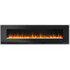 Cambridge 60" Wall-Mount Electric Fireplace Heater with Multi-Color LED Flames and Crystal Rock Display 17