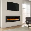 Cambridge 60" Wall-Mount Electric Fireplace Heater with Multi-Color LED Flames and Crystal Rock Display 21