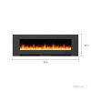 Cambridge 60" Wall-Mount Electric Fireplace Heater with Multi-Color LED Flames and Crystal Rock Display 22