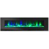 Cambridge 60" Wall-Mount Electric Fireplace Heater with Multi-Color LED Flames and Driftwood Log Display 16