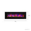 Cambridge 60" Wall-Mount Electric Fireplace Heater with Multi-Color LED Flames and Driftwood Log Display 21
