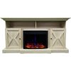 Cambridge 62-in. Summit Farmhouse Style Electric Fireplace Mantel with Deep Log Insert