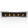 Cambridge 71" Ventless Built In Wall Recessed Bio Ethanol Wall Mounted Fireplace Similar Electric Fireplaces 4