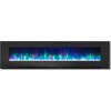 Cambridge 78" Wall-Mount Electric Fireplace Heater with Multi-Color LED Flames and Crystal Rock Display 11