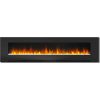 Cambridge 78" Wall-Mount Electric Fireplace Heater with Multi-Color LED Flames and Crystal Rock Display 12