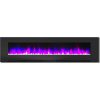 Cambridge 78" Wall-Mount Electric Fireplace Heater with Multi-Color LED Flames and Crystal Rock Display 13