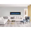 Cambridge 78" Wall-Mount Electric Fireplace Heater with Multi-Color LED Flames and Crystal Rock Display 15