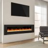 Cambridge 78" Wall-Mount Electric Fireplace Heater with Multi-Color LED Flames and Crystal Rock Display 16