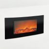 Cambridge Callisto 35" Wall-Mount Electronic Fireplace with Curved Panel and Crystal Rocks 6