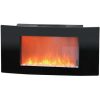 Cambridge Callisto 35" Wall-Mount Electronic Fireplace with Curved Panel and Crystal Rocks