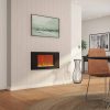 Cambridge Callisto 35" Wall-Mount Electronic Fireplace with Curved Panel and Crystal Rocks 8