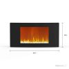 Cambridge Callisto 35" Wall-Mount Electronic Fireplace with Curved Panel and Crystal Rocks 10