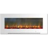 Cambridge Metropolitan 56" Wall-Mount Electric Fireplace Heater in White with Charred Log Display
