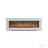 Cambridge Metropolitan 56" Wall-Mount Electric Fireplace Heater in White with Charred Log Display 6