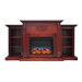 Cambridge Sanoma Electric Fireplace Heater with 72" Bookshelf Mantel and Multi-Color LED Flame Display 11