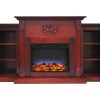 Cambridge Sanoma Electric Fireplace Heater with 72" Bookshelf Mantel and Multi-Color LED Flame Display 12