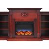 Cambridge Sanoma Electric Fireplace Heater with 72" Bookshelf Mantel and Multi-Color LED Flame Display 14