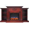 Cambridge Sanoma Electric Fireplace Heater with 72" Bookshelf Mantel and Multi-Color LED Flame Display 17