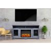 Cambridge Savona 59 In. Electric Fireplace in Slate Blue with Entertainment Stand and Enhanced Log Display 10