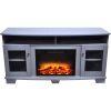 Cambridge Savona 59 In. Electric Fireplace in Slate Blue with Entertainment Stand and Enhanced Log Display 17
