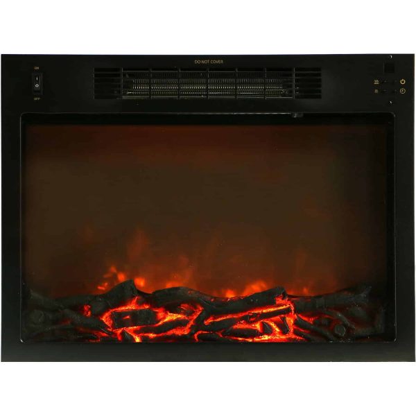 Cambridge Seville 47" Electric Fireplace Mantel Heater with Charred Log Display 1