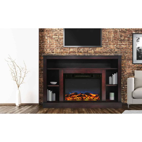 Cambridge Seville 47" Electric Fireplace Mantel Heater with Multi-Color LED Flame Display 1