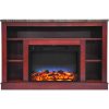 Cambridge Seville 47" Electric Fireplace Mantel Heater with Multi-Color LED Flame Display