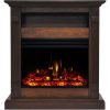 Cambridge Sienna 34-In. Electric Fireplace Heater with Walnut Mantel, Enhanced Log Display, Multi-Color Flames, and Remote Control 12
