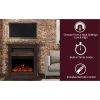 Cambridge Sienna 34-In. Electric Fireplace Heater with Walnut Mantel, Enhanced Log Display, Multi-Color Flames, and Remote Control 13