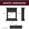 Cambridge Sienna 34" Electric Fireplace Mantel Heater with Charred Log Display 9