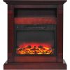 Cambridge Sienna 34" Electric Fireplace Mantel Heater with Enhanced Log and Grate Display