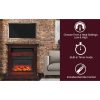 Cambridge Sienna 34" Electric Fireplace Mantel Heater with Enhanced Log and Grate Display 12