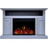 Cambridge Sorrento Electric Fireplace Heater with 47-In. Blue TV Stand