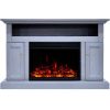Cambridge Sorrento Electric Fireplace Heater with 47-In. Blue TV Stand, Enhanced Log Display, Multi-Color Flames and a Remote Control 2
