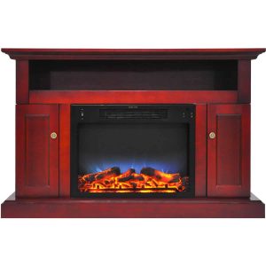 Cambridge Sorrento Electric Fireplace Heater with 47" Entertainment Stand and Multi-Color LED Flame Display