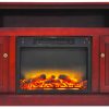 Cambridge Sorrento Electric Fireplace Heater with 47" Entertainment Stand plus Enhanced Log and Grate Display