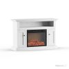 Cambridge Sorrento Electric Fireplace with 1500W Log Insert and 47 In. Entertainment Stand in White 24