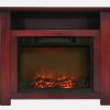 Cambridge Stratford 56" Electric Corner Fireplace Heater with Charred Log Display 15