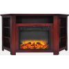 Cambridge Stratford 56" Electric Corner Fireplace Heater with Enhanced Log and Grate Display 17