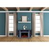 Cambridge Stratford Electric Fireplace Heater with 56-In. Blue Corner TV Stand, Enhanced Log Display, Multi-Color Flames, and Remote 11