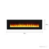 Cambridge Wall Mount Electric Fireplace Heater, 72" 25