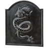 Cast Iron Fireback with Dragon Design