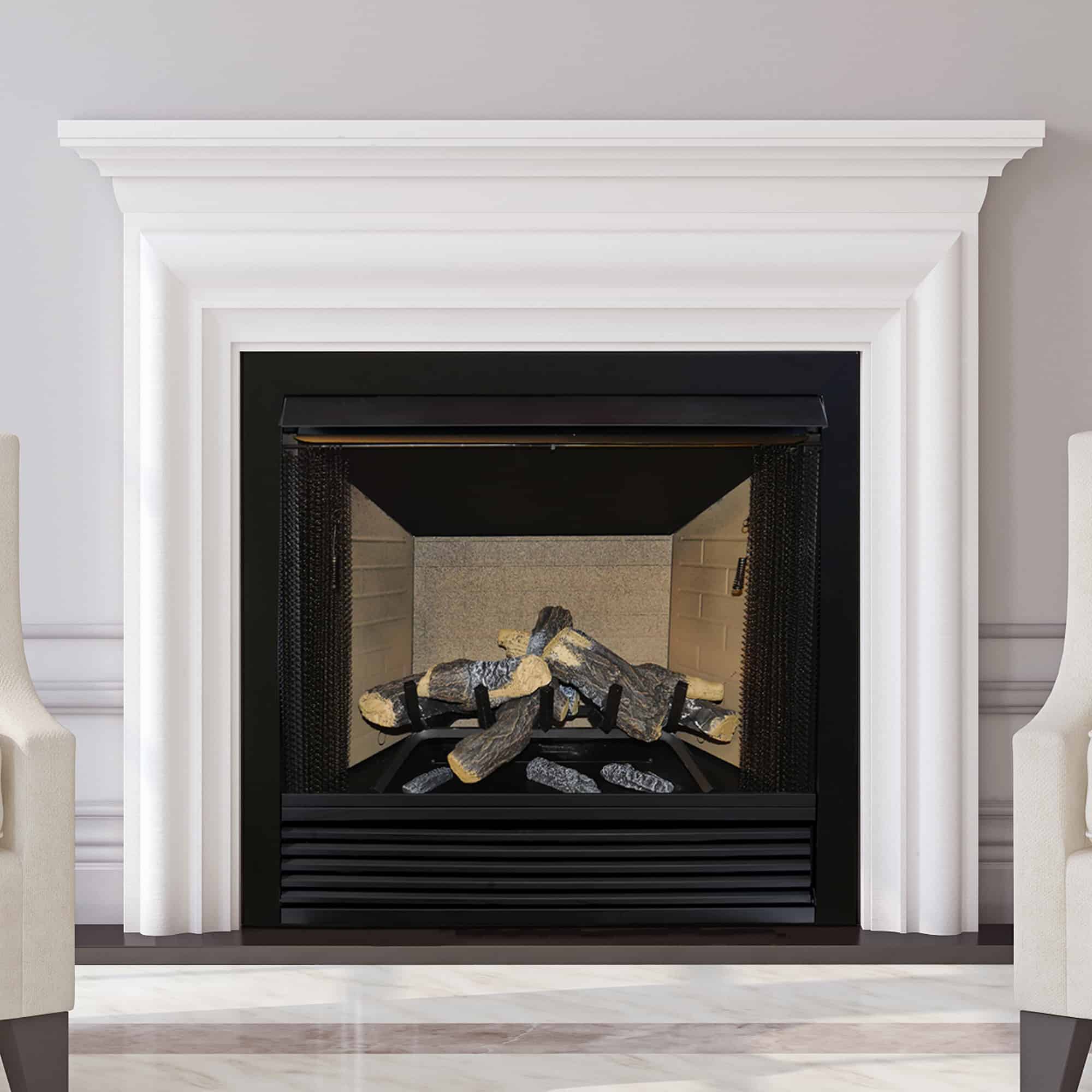 Cedar Ridge Hearth 24” Decorative Realistic Fireplace Ceramic Wood Log Set 