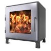Charcoal Nova Wood Stove with Stainless Steel Door and Room Blower Fan 2
